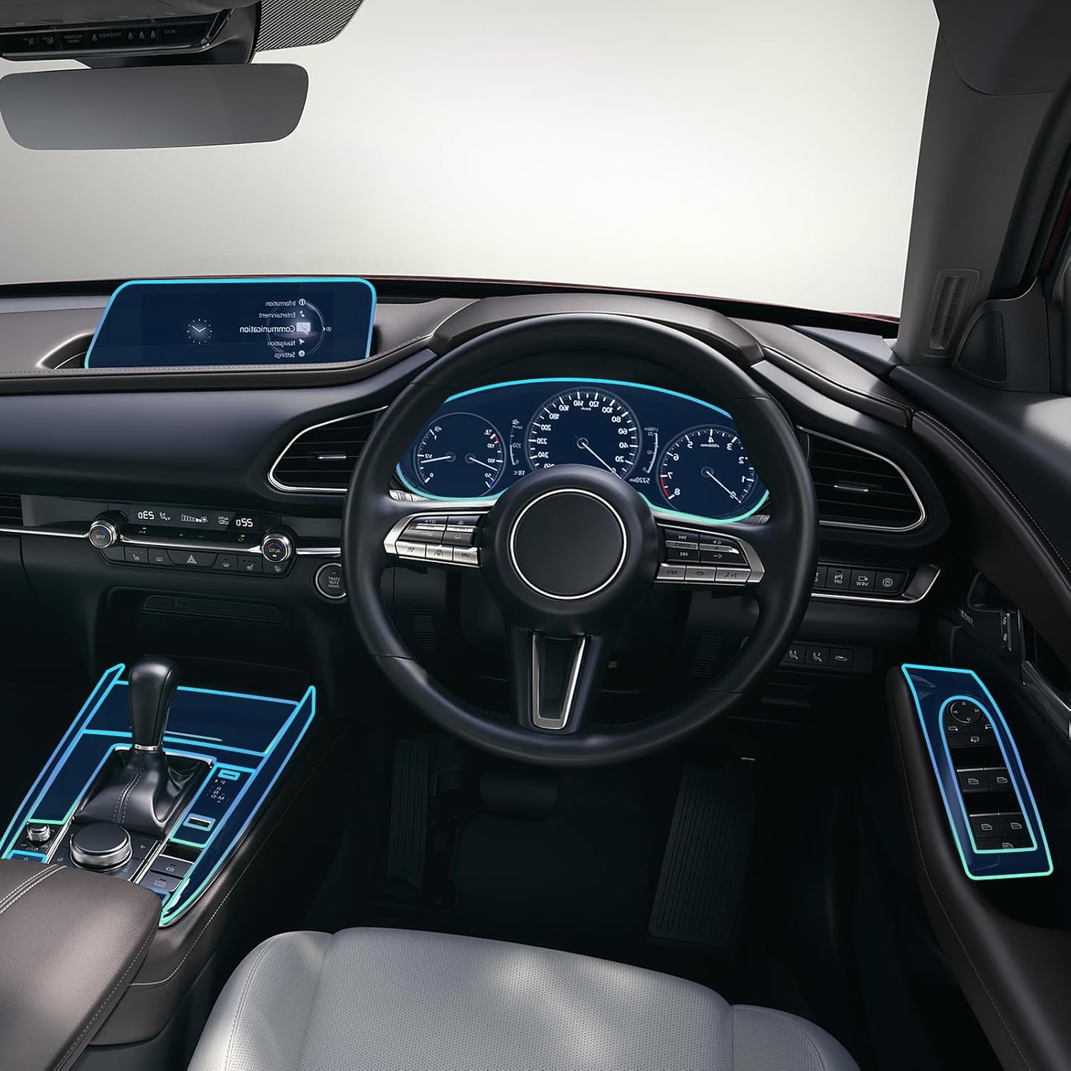 

Защитная пленка из ТПУ для интерьера автомобиля FDAIUN для Mazda Пленка с защитой от царапин и пленка для оклейки автомобиля для интерьера Mazda Набор инструментов CX-30 (2020-2024 гг.),