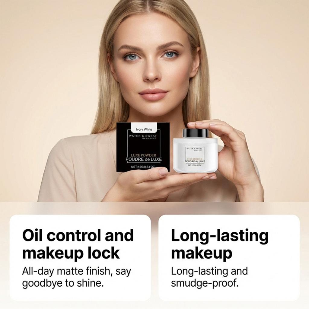 Soft And Smooth Setting Powder, Light And Adherent, Fine And Clear, Color-showing Makeup Setting Powder.
