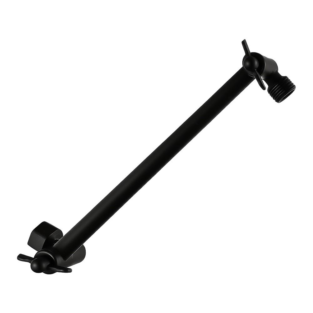 Stainless Steel Shower Arm Bracket Extension Rod for Overhead Shower Spray Adjustable Height 29x7x4cm Silver and Black
