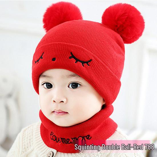 Knitted Pompon Hat for Children, Baby Warm Ear Protection Hat, Customizable Styles