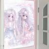 Kawaii 2D Mädchen Beste Freunde Wandteppich Wandbehang Stoff Innendekoration Wandteppich Kawaii Zimmer Ästhetische Dekoration Hintergrundstoff