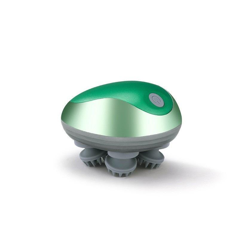 Mini Head Massager Magnetic Rechargeable Massager Electric Scalp Kneading Multifunction Physiotherapy Instrument зелёный