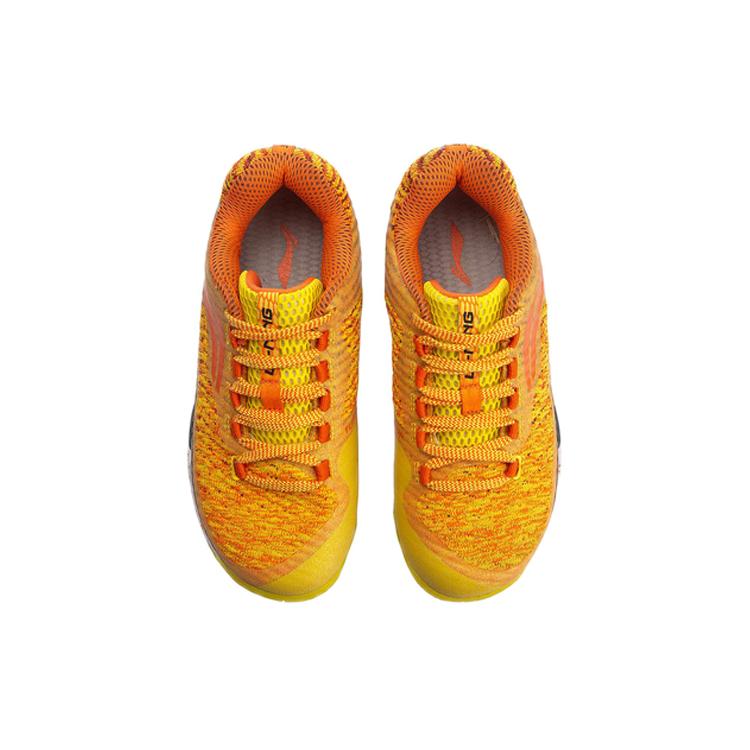 Li Ning Pioneers Fabric Cushioning Rebound Low top Badminton Shoes Women's Lemon AYAN016-1