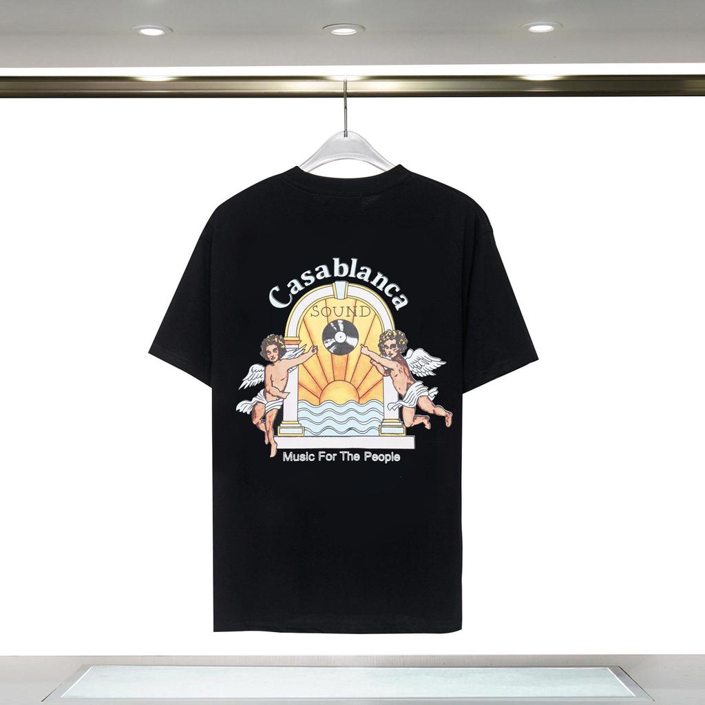 T-shirt Casablanca Stampa Frutta Tropicale Estiva Larga a Maniche Corte