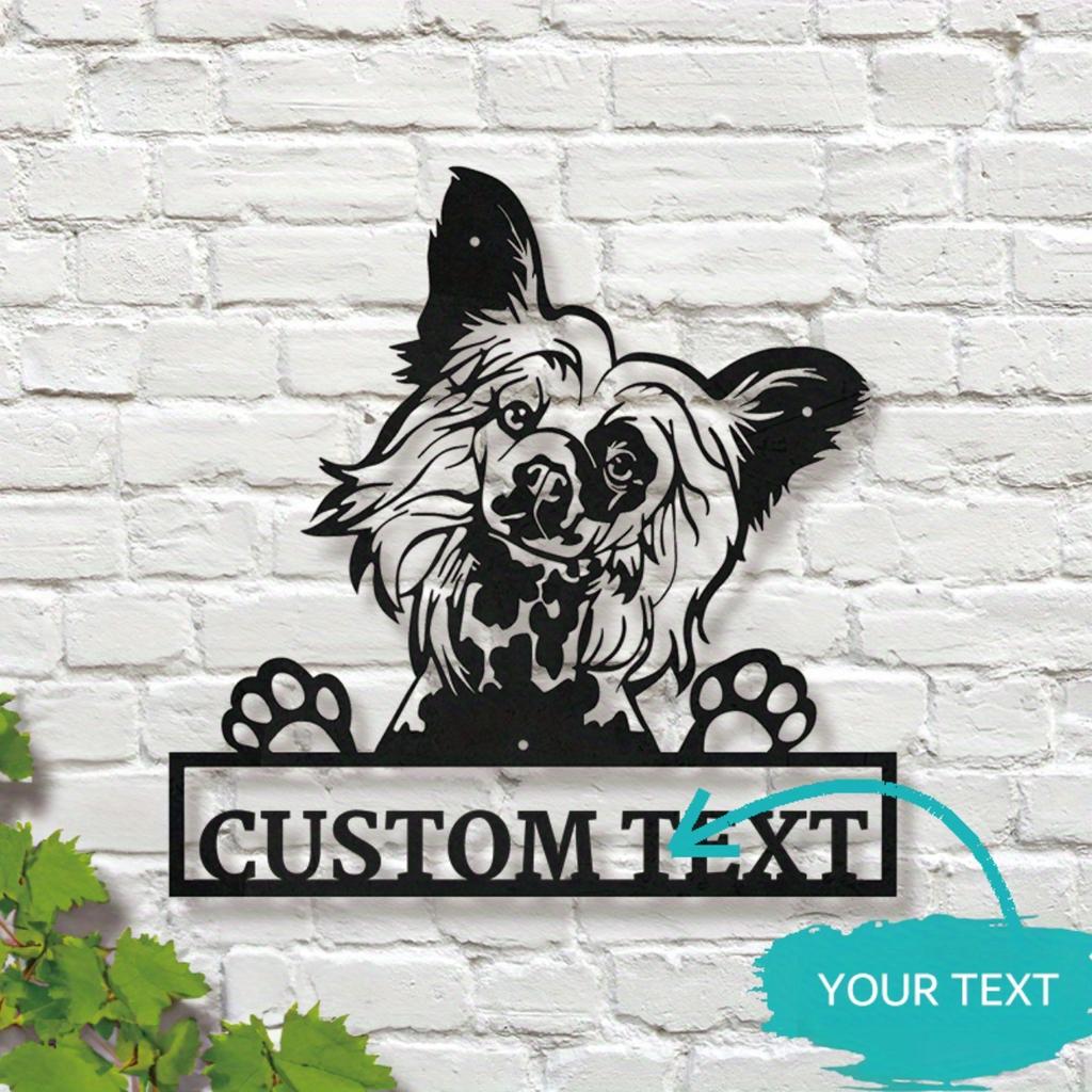 Custom Chinese Crested Dog Metal Wall Art, Personalized Home Decor, Easy to Hang