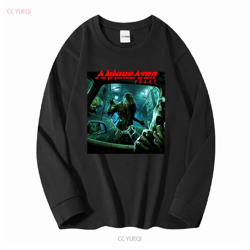 Inspired Annihilator Feast Cotton Black Size S to 5XL T Shirt Fans BE437 long sleeves vintage Washed Breathable Soft Stretched