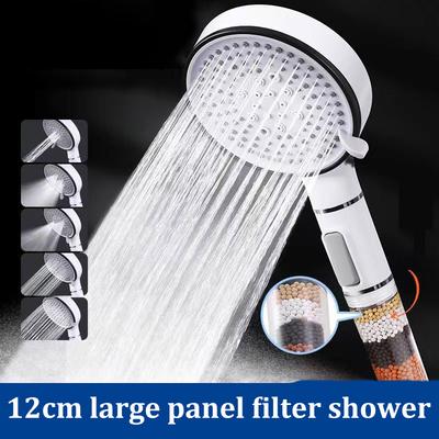 Filter Spray Five-speed Booster Large Panel Shower Head Home Shower Bath Handheld Shower Head Plus Hose Set