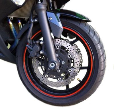 Areyss Wheel Rim Sticker for 17 Inch / 18 Inch (Red / Red)