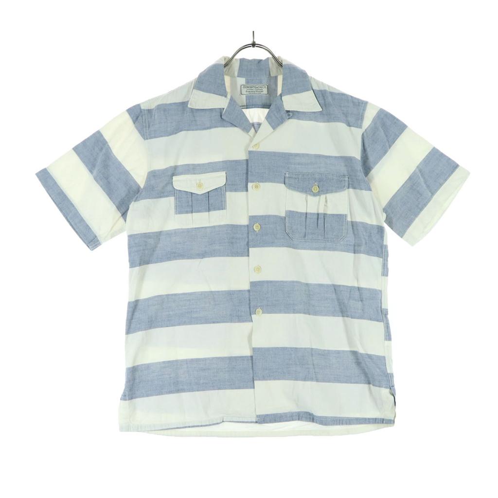 JOURNAL STANDARD Made In Japan Border Pattern Short Sleeve Shirt M Men's Used