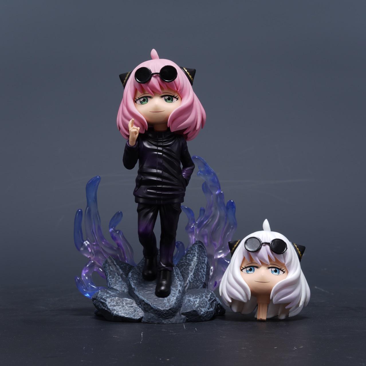 Fashnics Spy×Family Anya Forger As Jujutsu Kaisen Satoru Gojo Action Figure Toys 18Cm