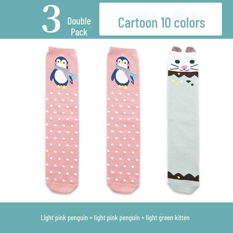 Kinder Cartoon Mittelrohrsocken: Leichte Frühling/Herbst Kniestrümpfe für Mädchen