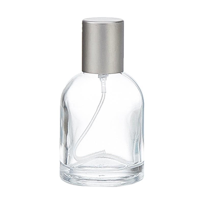 High-End 50ml Transparent Glass Perfume Bottle with Press Spray
