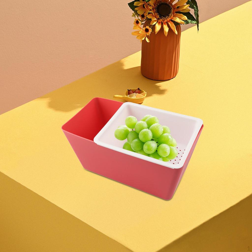 Food Storage Organizer Creative Dried Fruit Plate Double Layer for Living Room Dining Table