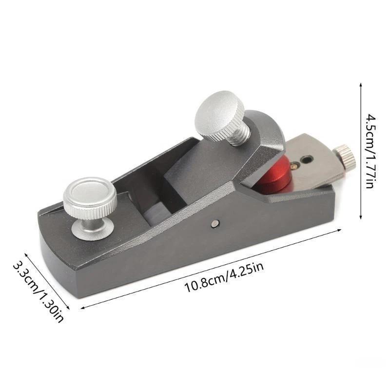 Adjustable Aluminum Alloy Hand Plane With Precision Knobs Sharp Steel Blade For Woodworking Diy Furniture Projects