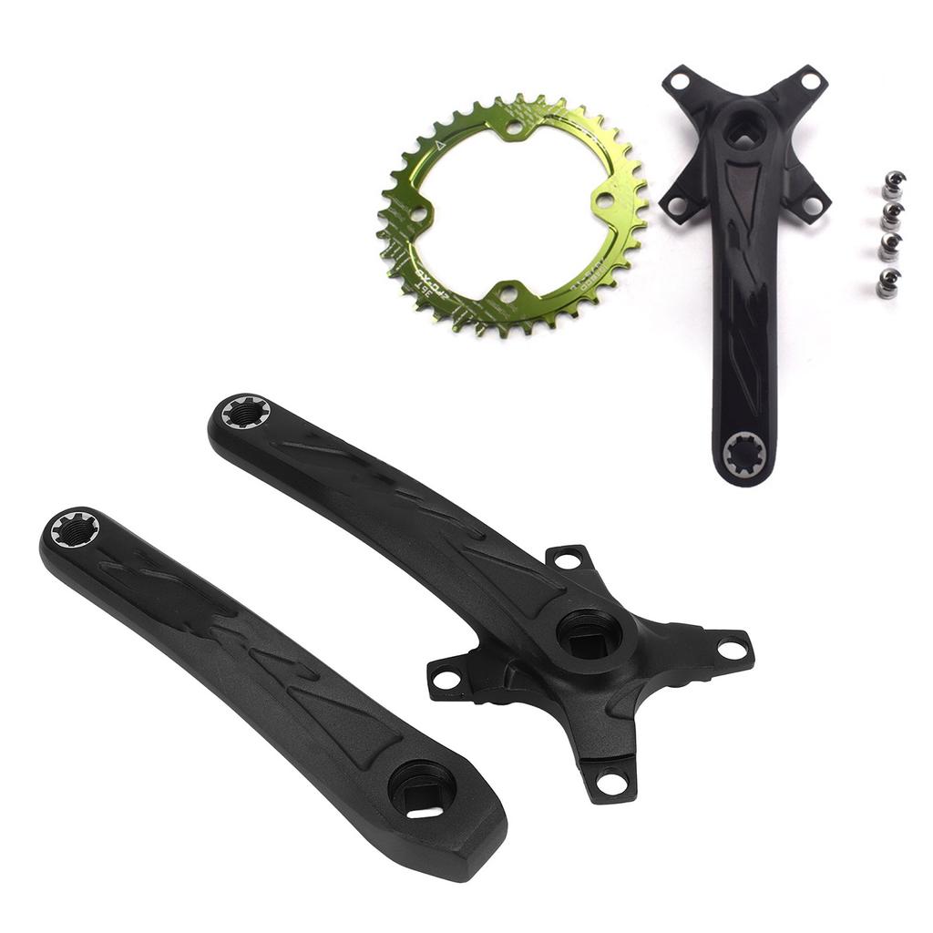 Mountain Bike Crankset Replacement Square Hole Aluminum Alloy Bike Left and Right Crank Arm