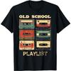 Old School Playlist Vintage Cassette Tapes Nostalgic Memory T-Shirt
