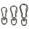 Edelstahlhaken mit Wirbel für Hundehalsband Karabinier mit Wirbelgelenk Verschraubter Karabinier für Haustierleinen/Camping T