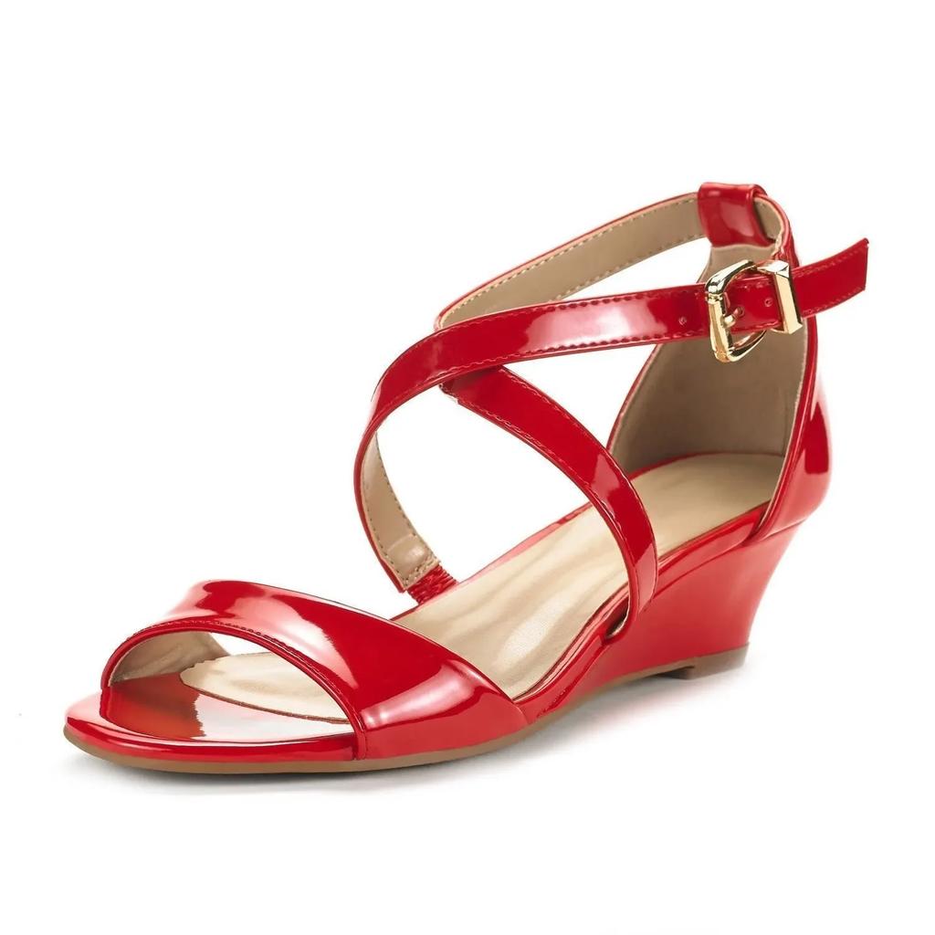 Damen Sandalen Sommer Neu Lässig Keilabsatz Plateau High Heels Weiblich Atmungsaktiv Offene Zehen Sandale Damen Designer Luxusschuhe