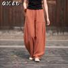 Pantaloni e capris con stampa tinta unita casual alla moda da donna