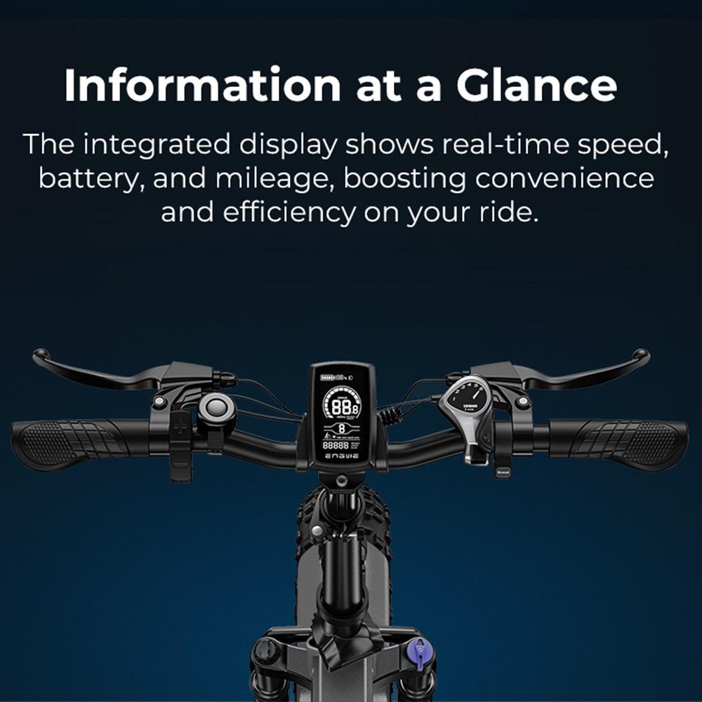 Engwe EP-2 Boost Urban Electric Bike 250W, 55 N.m Torque, 48V 13Ah, Dual Disc Brake, Shimano 7-Speed, 20"×4" Fat Tire, City Commuter Pedelec