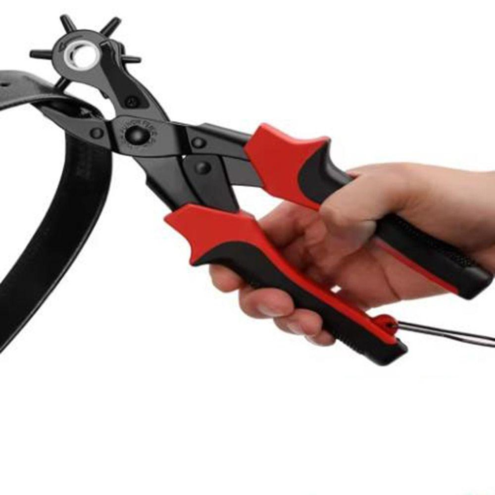 Steel Hole Punch Pliers Round Hole Eyelet Piercer Multifunctional Belt Perforator  for Leathercraft