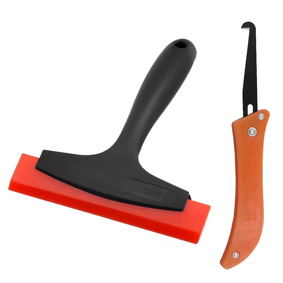 2in1 Tile Gap Filling Cleaning Scraper Shovel Grout for Tiling Fixing Car Film Glass Snow Ice Trowel Remover Construction Tools