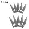 Lama per Intaglio Artigianale Utensili Manuali Fai da Te 10 Pz Acciaio Argentato