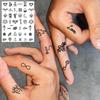 1 Hoja Mariposa Gato Ballena Tatuajes Temporales Para Mujeres Dedo Cuello, Pegatinas de Tatuaje Falso Larga Duración Realista Tatuaje Uso Diario