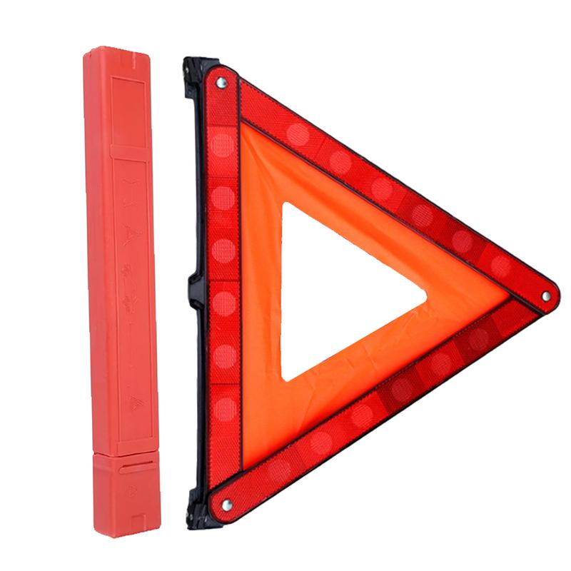 Car Warning Triangle Red Night Road Safety Hazard Foldable Reflective Tripod Emergency Breakdown Car Folded Stop Sign Reflector