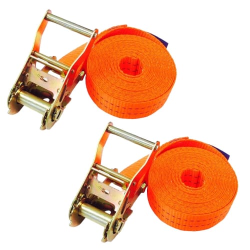 Best Answer Endless Lashing Belts, 1500kg Breaking Load, 35mm Belt Width, Ratchet, Transport, Secures Load, Prevents Load from Shifting, Set of 2, 5m