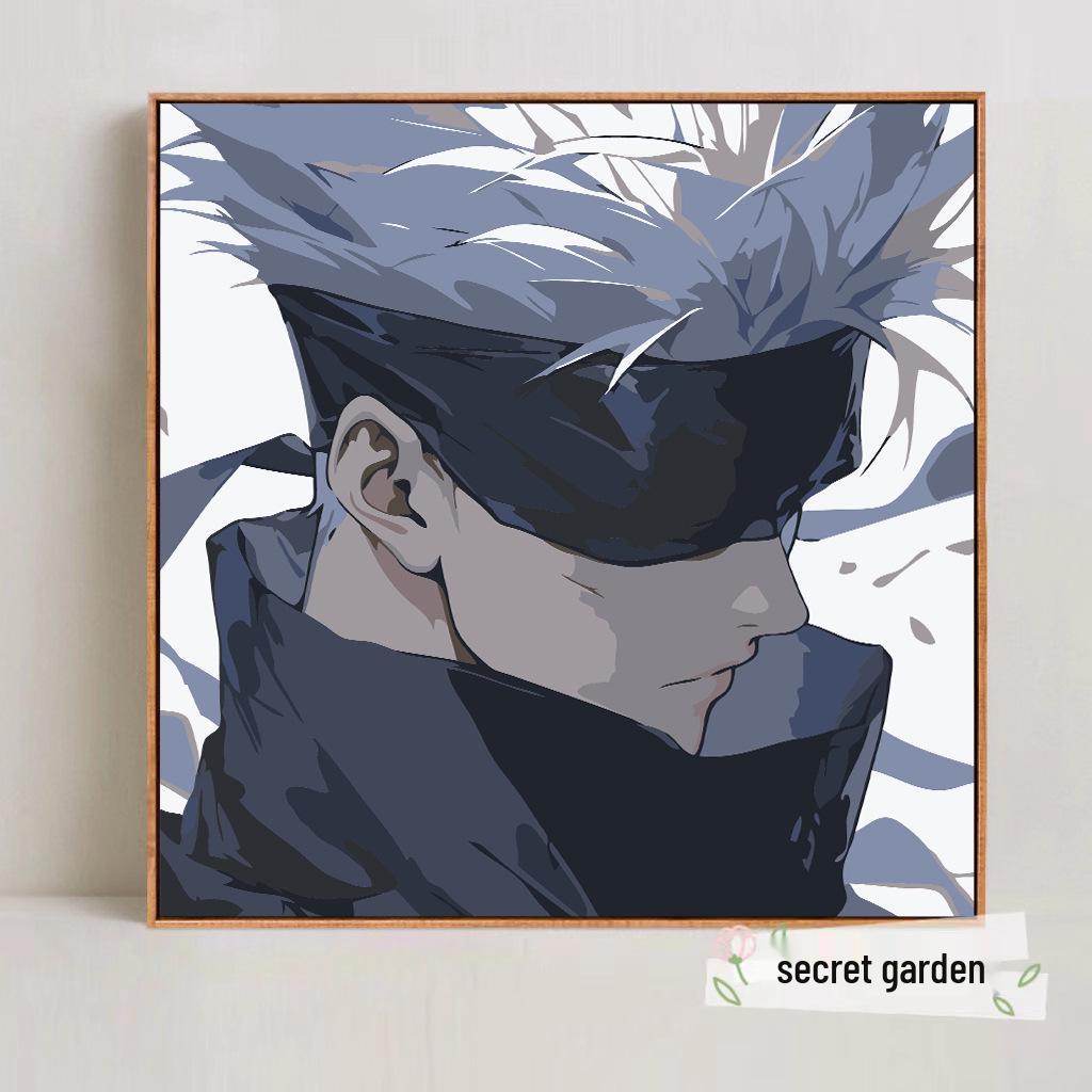 Kit Pittura ad Olio Digitale Anime Demon Slayer Fai da Te per Bambini