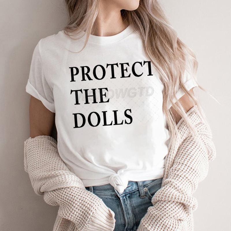 Funny Protect The Dolls T Shirts Unisex Women Fashion Casual Tops Streetwear Casual Clothing Protect The Dolls Quote Unisex Tshirt S