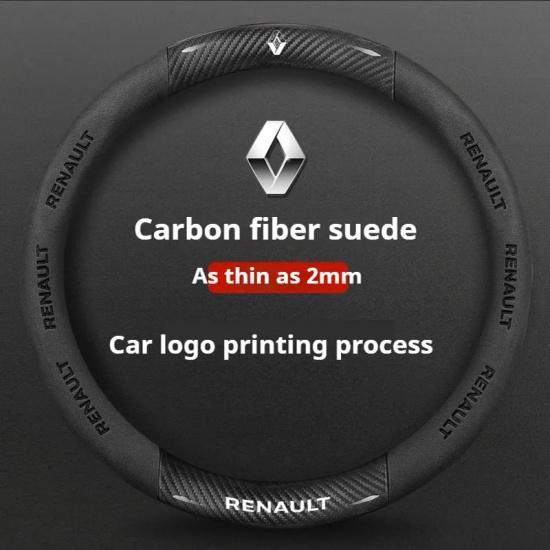 Carbon Fiber Car Steering Wheel Cover For Renault Scenic Clio Laguna 2 3 4 5 Kangoo Fluence Megane Trafic Talisman Twingo Kaptur