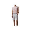 Calvin Klein Jeans Mesh Embroidered Half-Placket Trimmed Polo Shirt Men tops Shell-Pink J326332-TF6