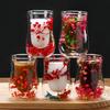 Getrocknete Blume doppelwandige Glas Tasse Ovale Kaffeetasse Geschenk Trinkglas