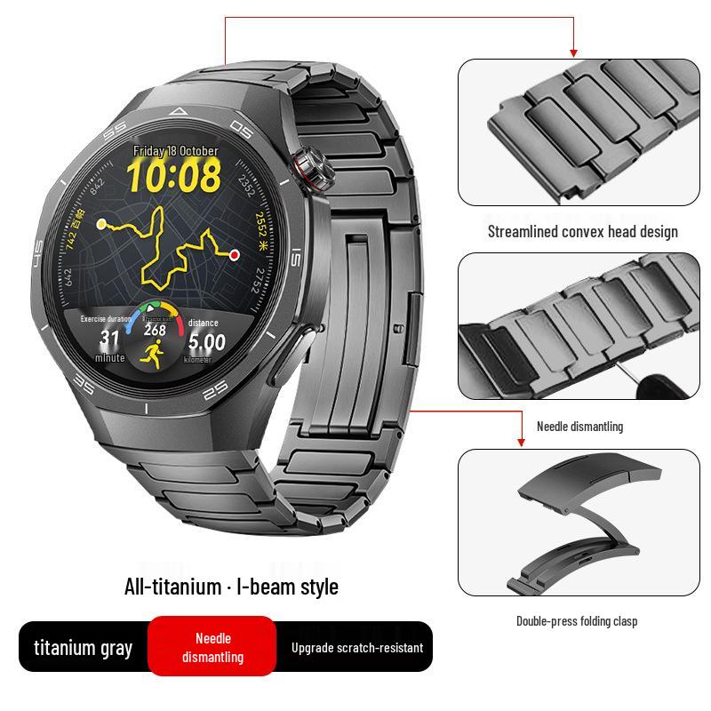 Titanium Alloy Strap for Huawei GT5/Pro GT4/Watch5/4/6 - Business Style Watch Band