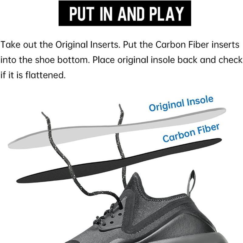 Kohlefaser-Einlegesohle für Herren Laufsport Fußeinlage Atmungsaktive Schuhpolster Damen Sportschuh-Einlage Orthopädische Schuheinlagen Sneaker-Einlegesohlen
