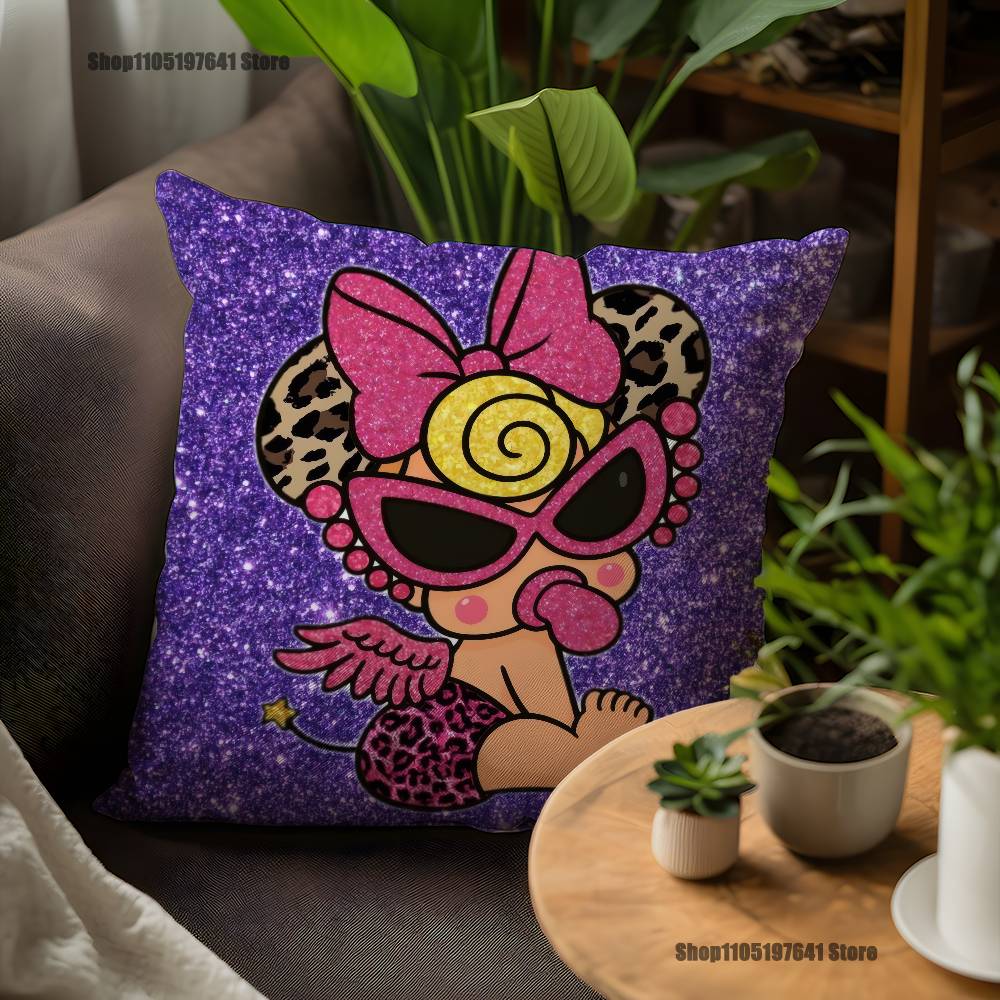 H-Hysteric M-MiniES Pillow Case For Sofa Decor Car Office Room Printing Cushion Cover Decorations and Protector