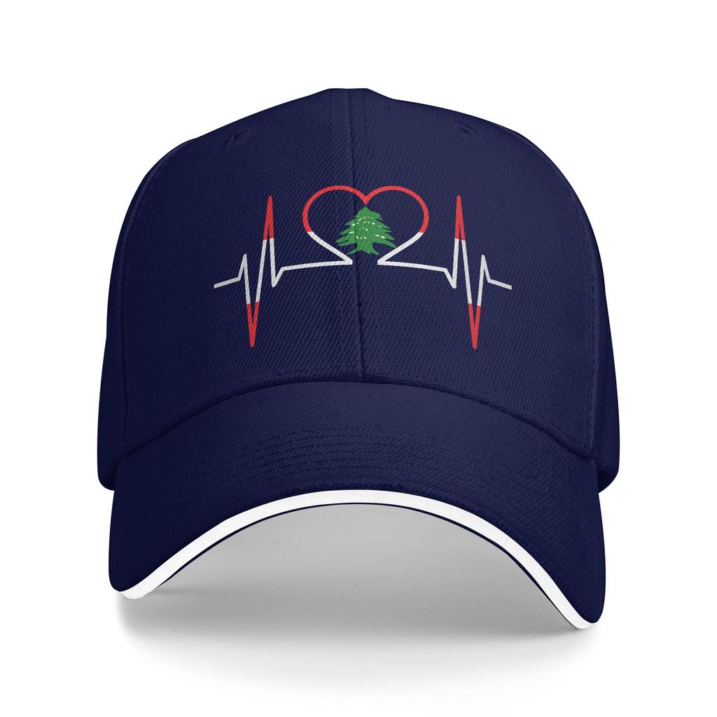 Spring Heartbeat ECG Lebanon Baseball Cap Lebanese Country Flag Outdoor Sport Fitted Sun Hip Hop Hats Couple Women Baseball Caps