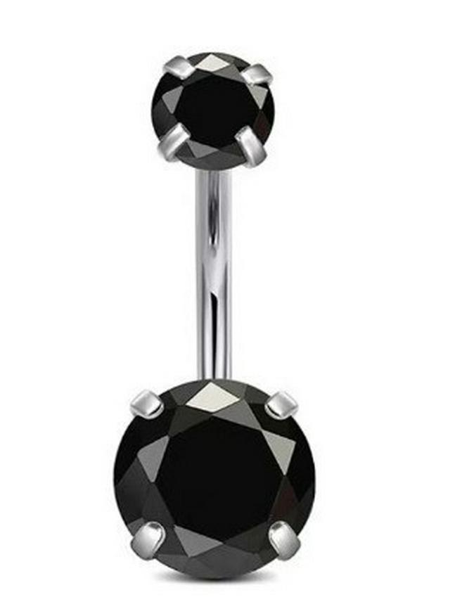 Titanová slitina G23 Dvojitý kroužek na pupík