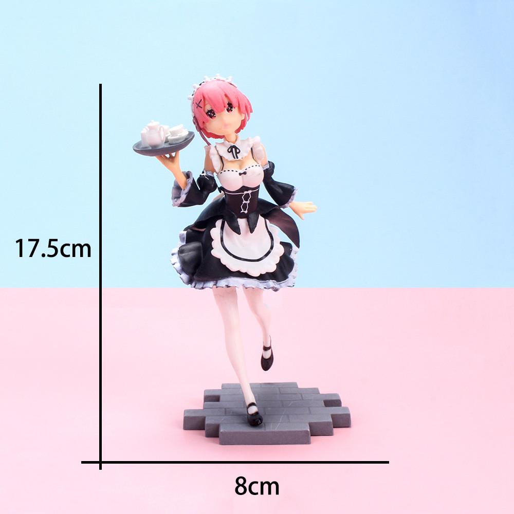 17cm Anime Figure Kawaii Girl Apron Maid Dress Girl PVC Action Model Toy Birthday  Gift