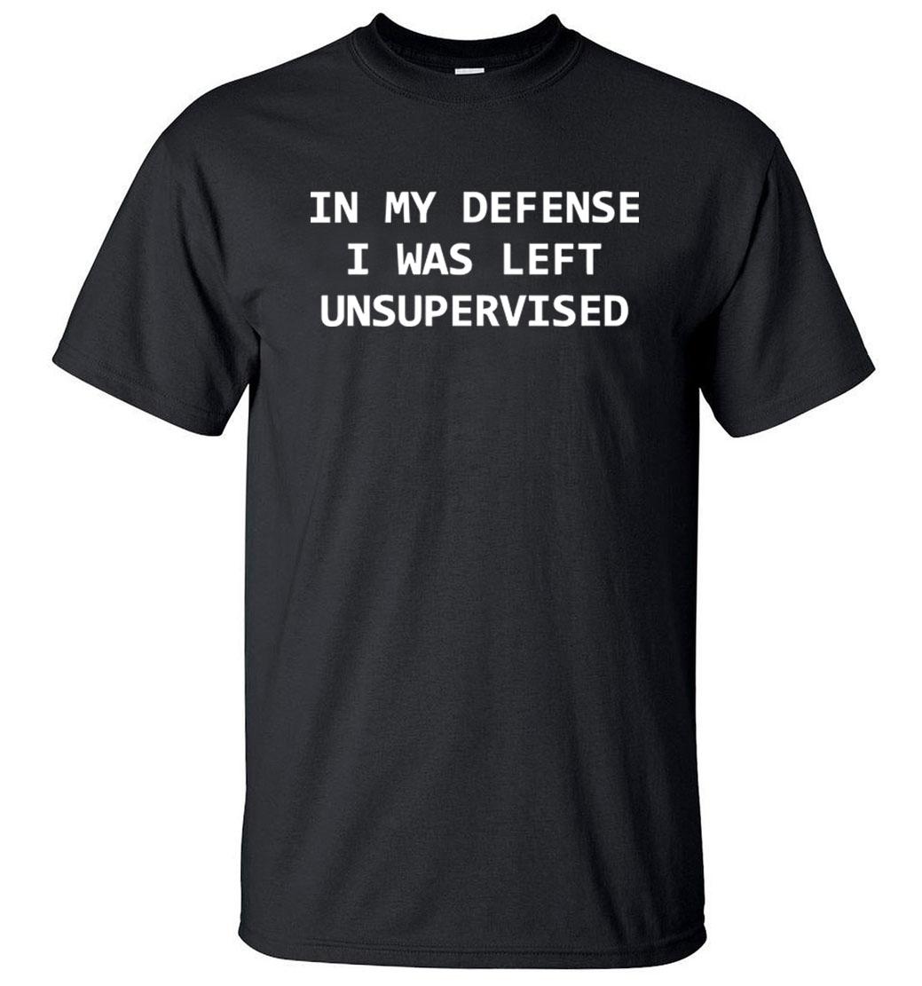

Funny T-Shirts In My Defense I Was Left Unsupervised Letters Print Casual Men T Shirt 2025 Summer O-Neck Cotton Adult Tshirt ... 5XL різнокольоровий
