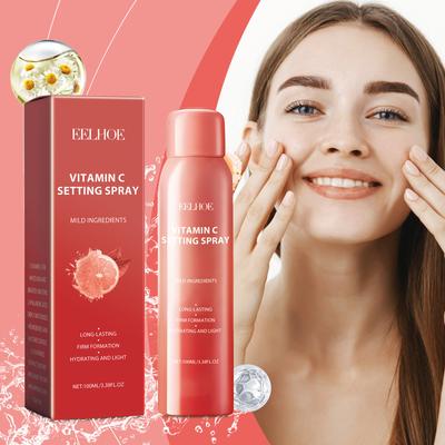 Lightweight Skin Feeling Setting Spray-Contains Vitamin C and Hyaluronic Acid Waterproof and Sweatproof Natural-Looking Long-Lasting Fast-Acting Film