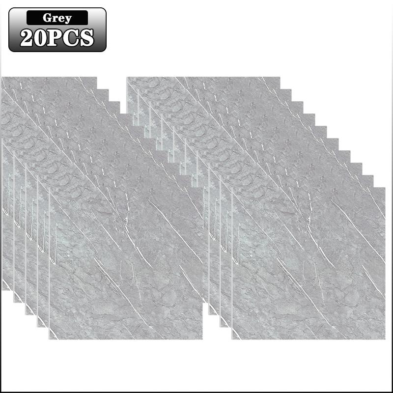 10-40PCS Marble Style Self-adhesive Floor Stickers Thickened Wear-resistant PVC Flooring Mats for Household Use Easy To Install