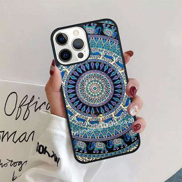Mandala Sun Flower Retro Floral Phone Case Cover For iPhone 17 Air 15 16 14 13 12 Pro Max 11 Pro Max Plus Coque