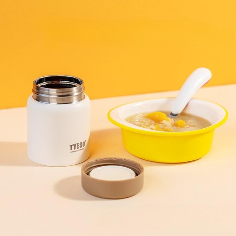 Tyeso 220ml/280ml Stainless Steel Thermos Food Jars Mini Insulated Cup Office Workers Portable Pocket Stewing Cup Water Bottle