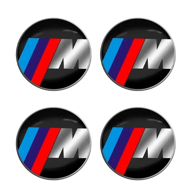 

4pcs 56mm Car Badge Wheel Center Cover Stickers Hub Caps Decal For BMW M M3 M5 M6 X3 E46 E90 E39 F10 F20 F30 G20 E60 E36 E34 X6