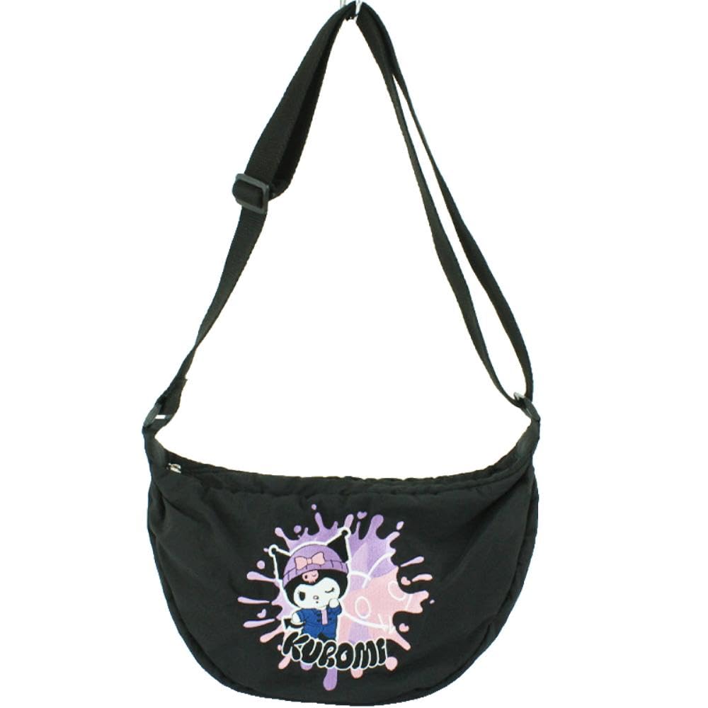 Yasuda Tsusho Embroidered Round Shoulder Bag Kuromi H21 x W32 x D9cm KT802 Size Approx 5820₽