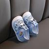 Frühling und Herbst 0-1-2 Jahre altes Baby Schuhe mit eckiger Öffnung Kleinkind Sprechende Schuhe Babyschuhe Weichsohlige Schuhe Stoffsandalen Prinzessinnenschuhe