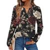 Women's Printed Long Sleeve Shirts Elegant Casual Tops Trendy Shirts Tops